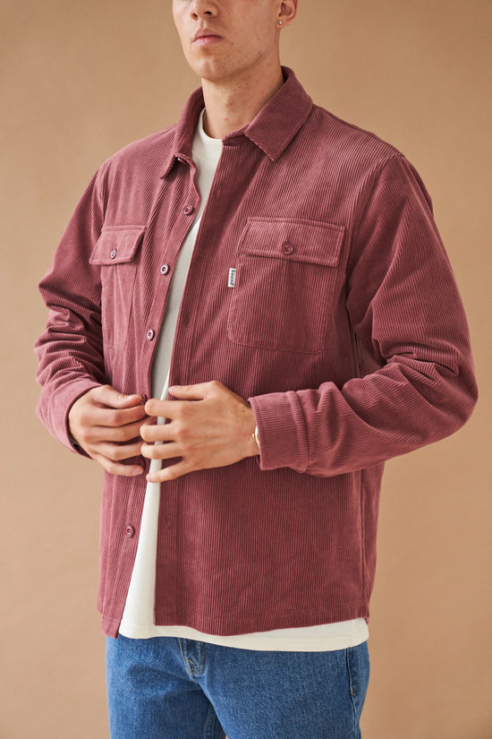 bound 'Rouge' Corduroy Button Up Overshirt