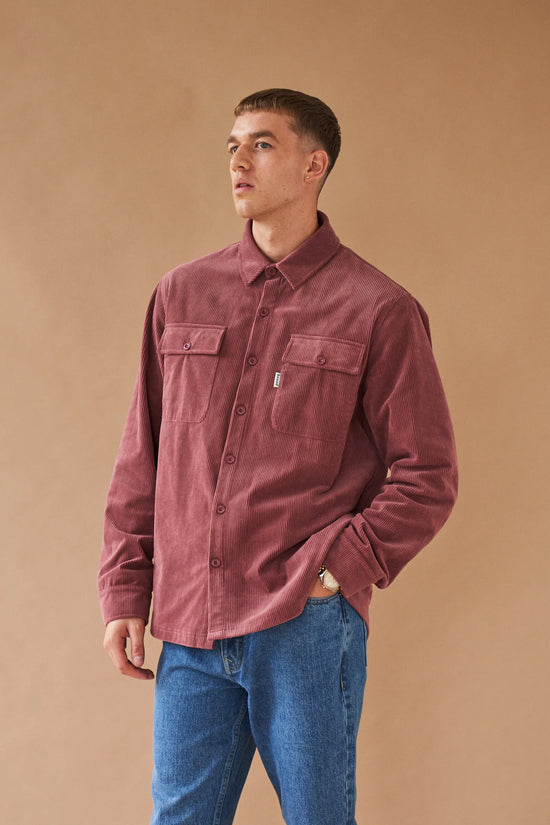 bound 'Rouge' Corduroy Button Up Overshirt