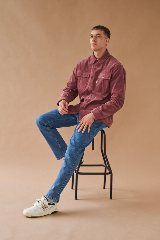 bound 'Rouge' Corduroy Button Up Overshirt