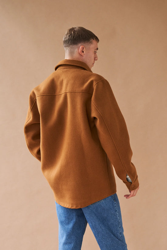 bound 'Reynard' Textured Heavy Overshirt - Tan Brown