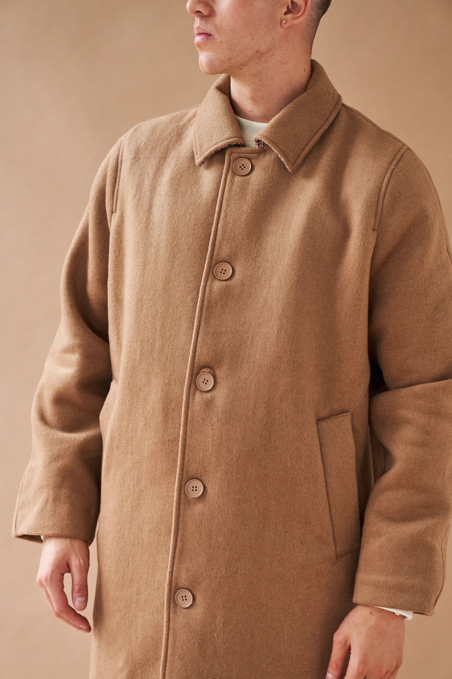 bound 'Maxwell' Oversized Wool Trench Coat - Camel