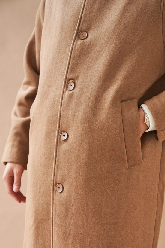 bound 'Maxwell' Oversized Wool Trench Coat - Camel