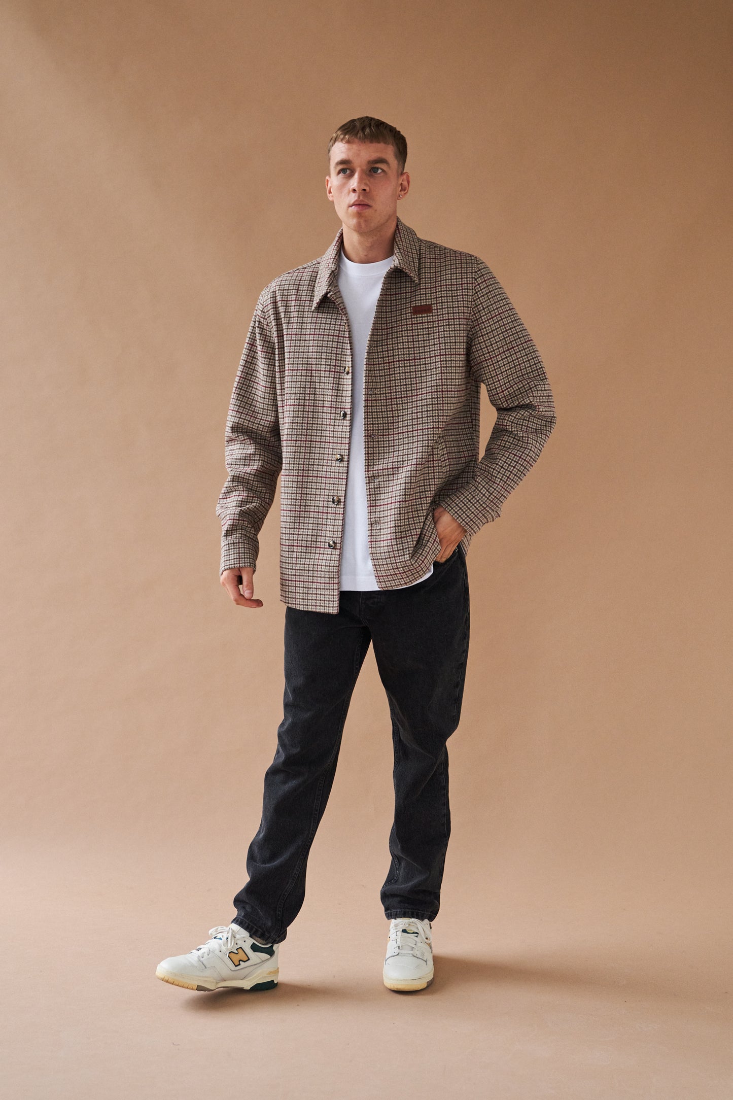 bound 'Axel' Wool Dogtooth Coach Jacket