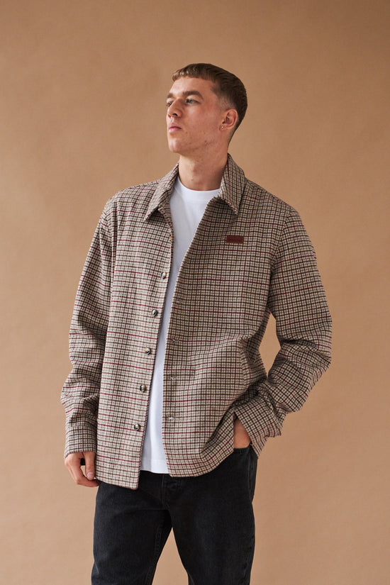 bound 'Axel' Wool Dogtooth Coach Jacket