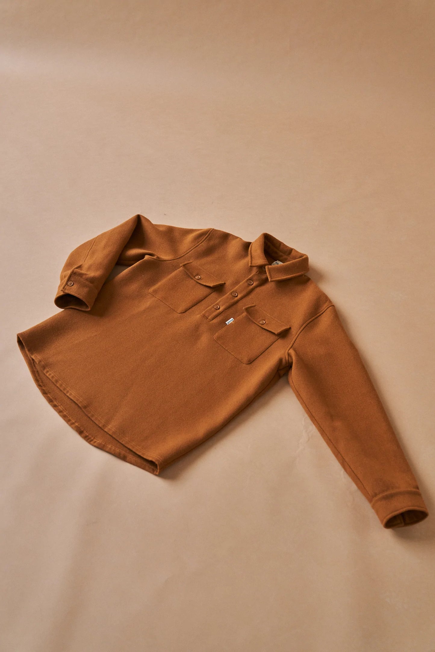 bound 'Reynard' Textured Heavy Overshirt - Tan Brown