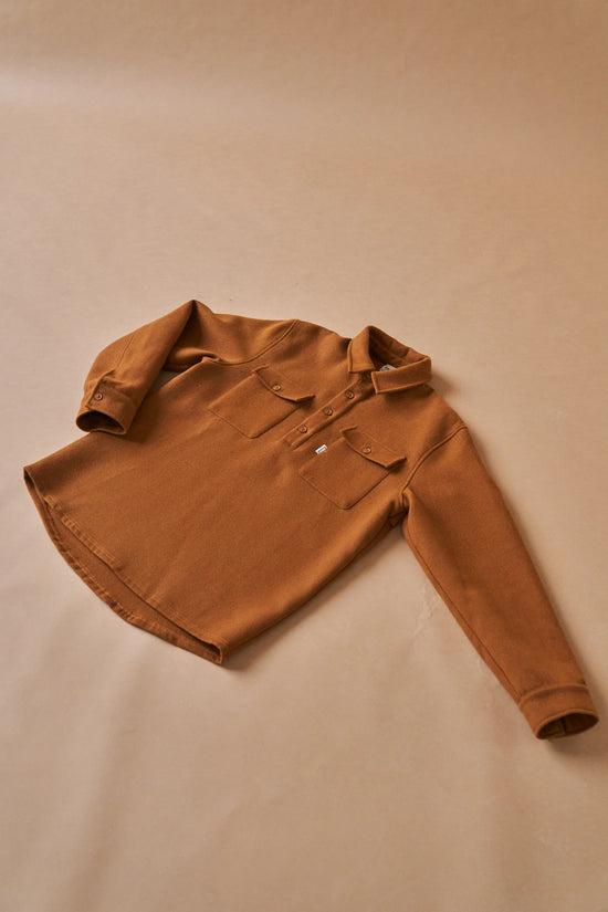 bound 'Reynard' Textured Heavy Overshirt - Tan Brown