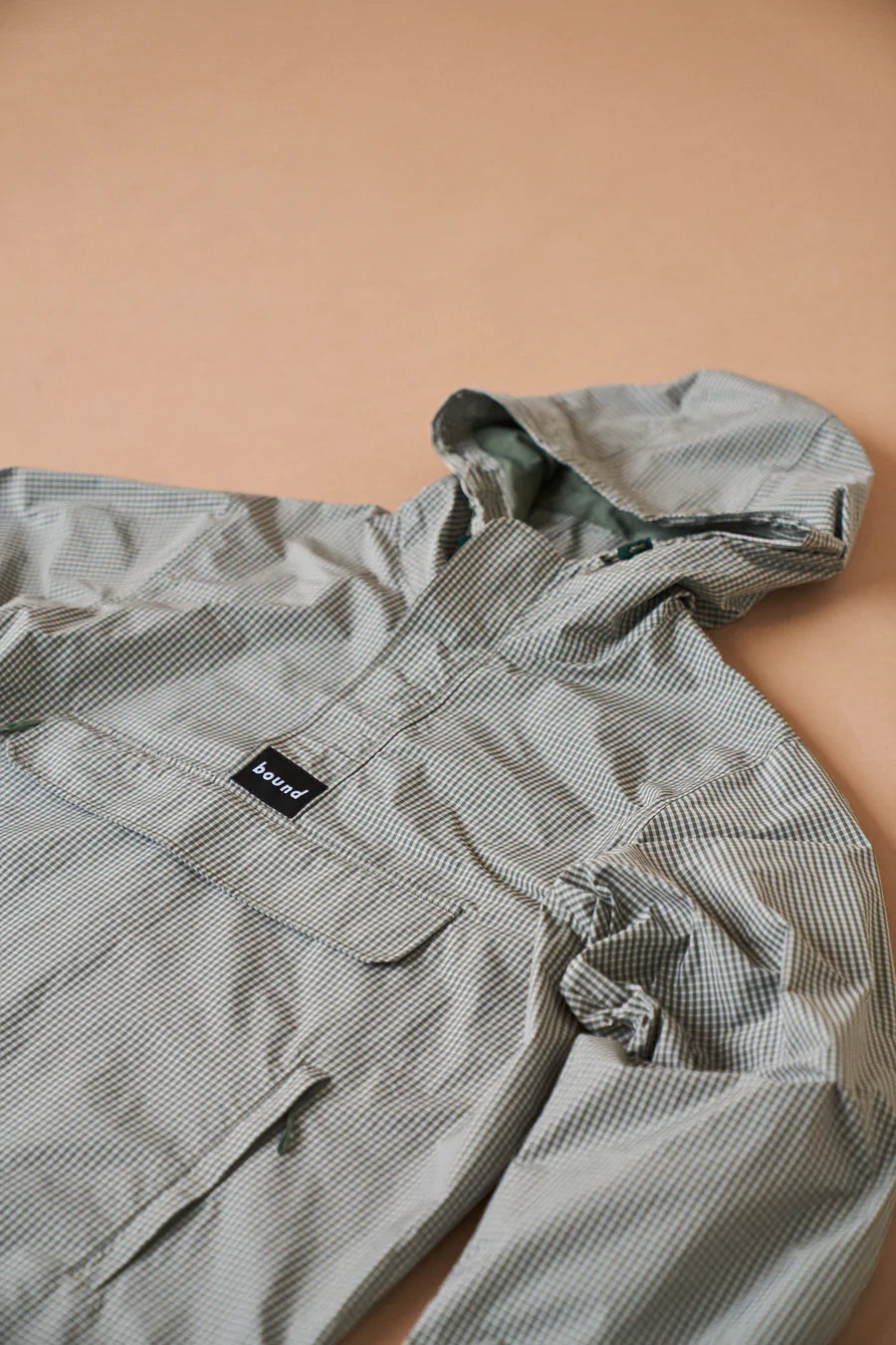 bound 'Hessle' Check Smock - Olive Green