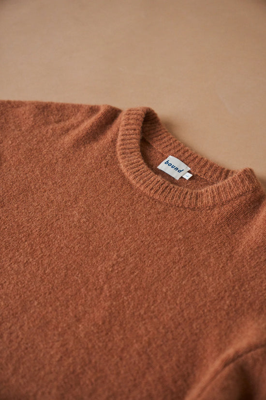 bound Baxter Mohair Blend Sweater - Rust