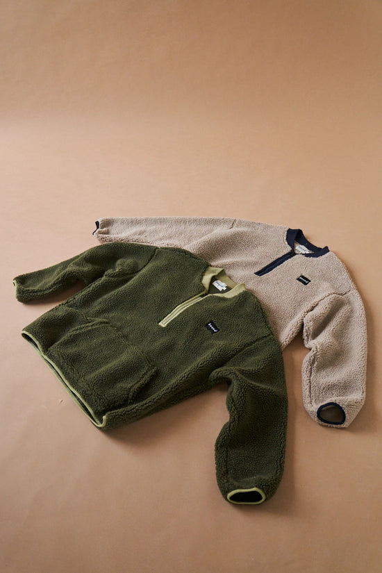bound 'Forest' Half Zip Fleece Pullover