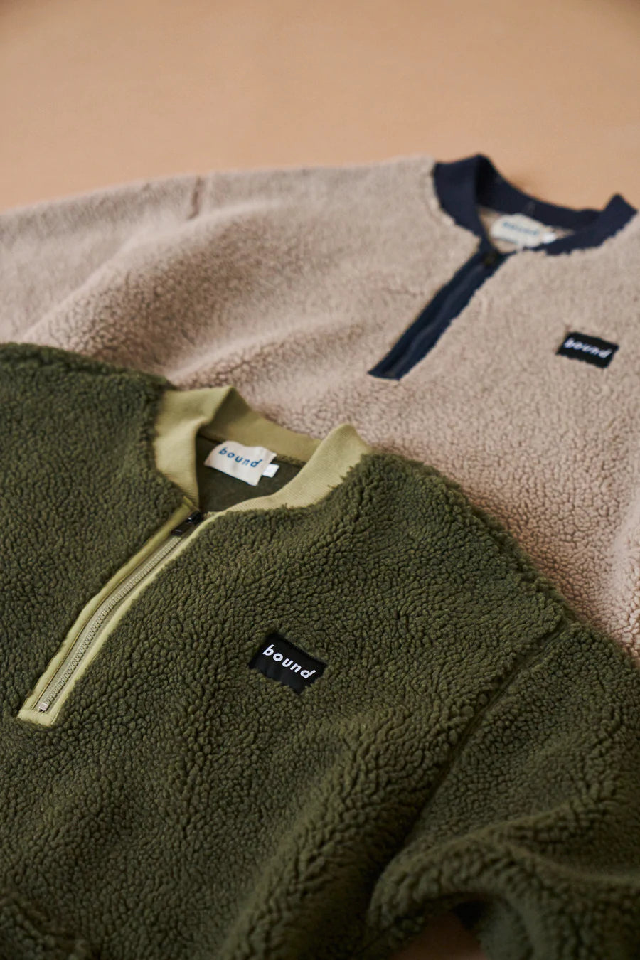 bound 'Forest' Half Zip Fleece Pullover