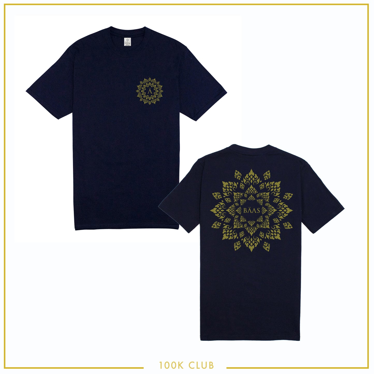 BAÄS 'Mandala' Tee - Navy *100K CLUB*