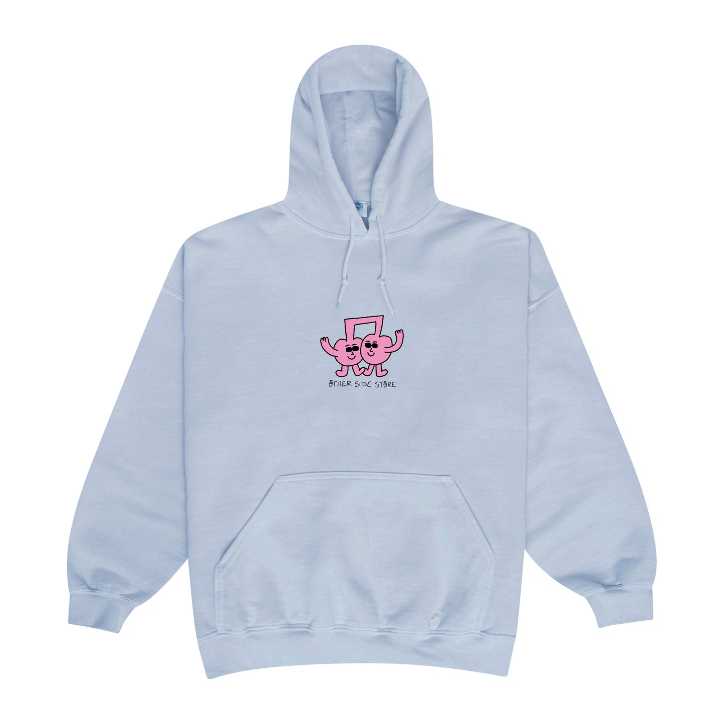 Other Side Store 'Fruity Note' Hoodie - Vintage Washed Baby Blue
