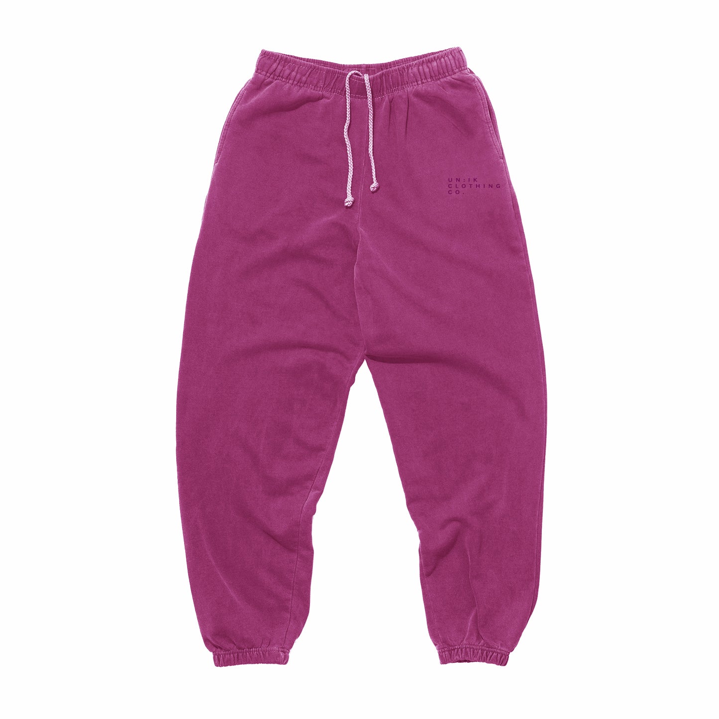 Essentials 'Sets' Vintage Washed Joggers - Berry