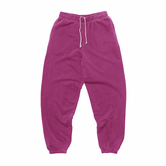 Essentials 'Sets' Vintage Washed Joggers - Berry