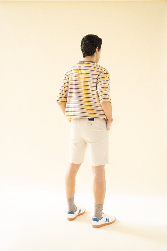 bound 'Cream' Cord Shorts