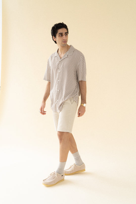 bound 'Cream' Cord Shorts