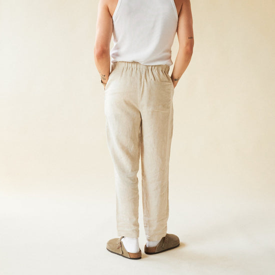 bound 'Alfama' Linen Trousers - Sand