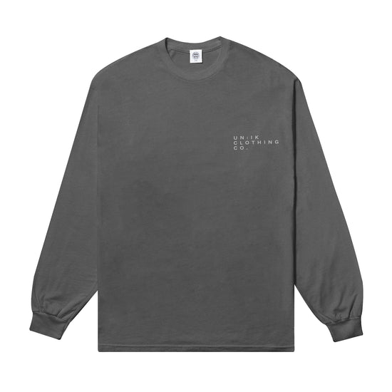 Essentials Vintage Washed Longsleeve Tee - Charcoal