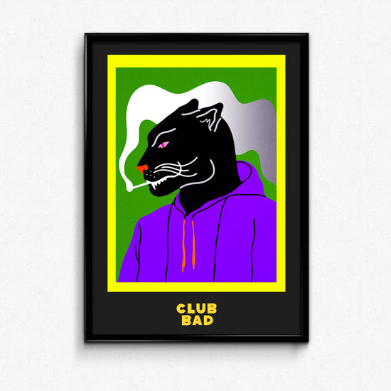 Melé x Club Bad 'Black Jaguar' Print