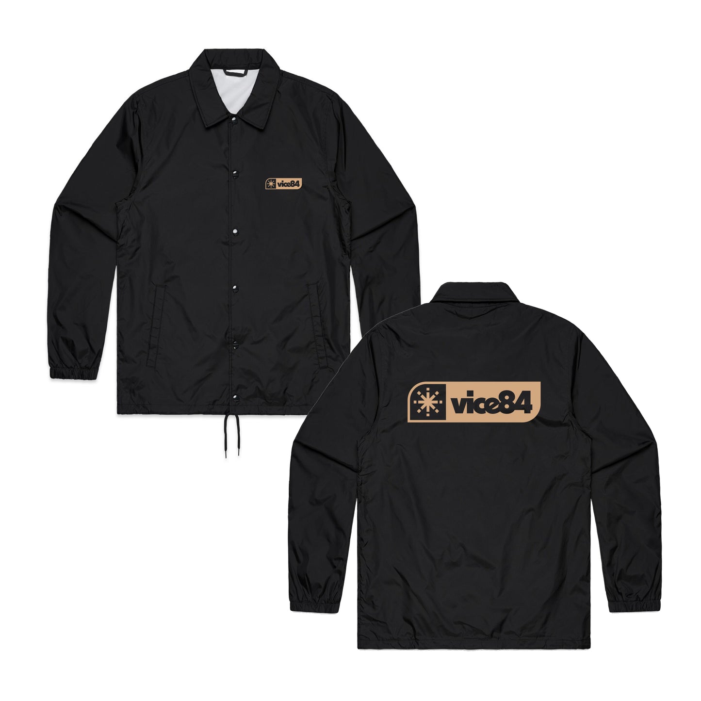 Vice 84 'Woodland' Coach Jacket - Black