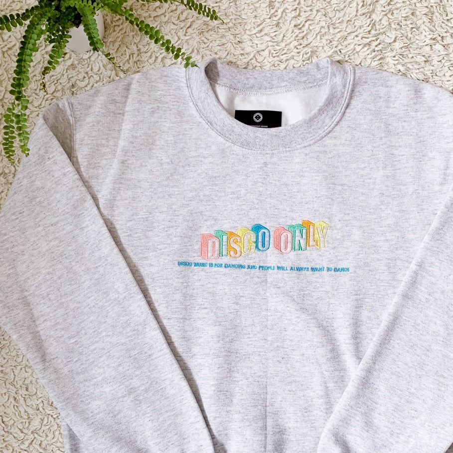 DISCO ONLY 'Dancers' Embroidered Sweater - Ash