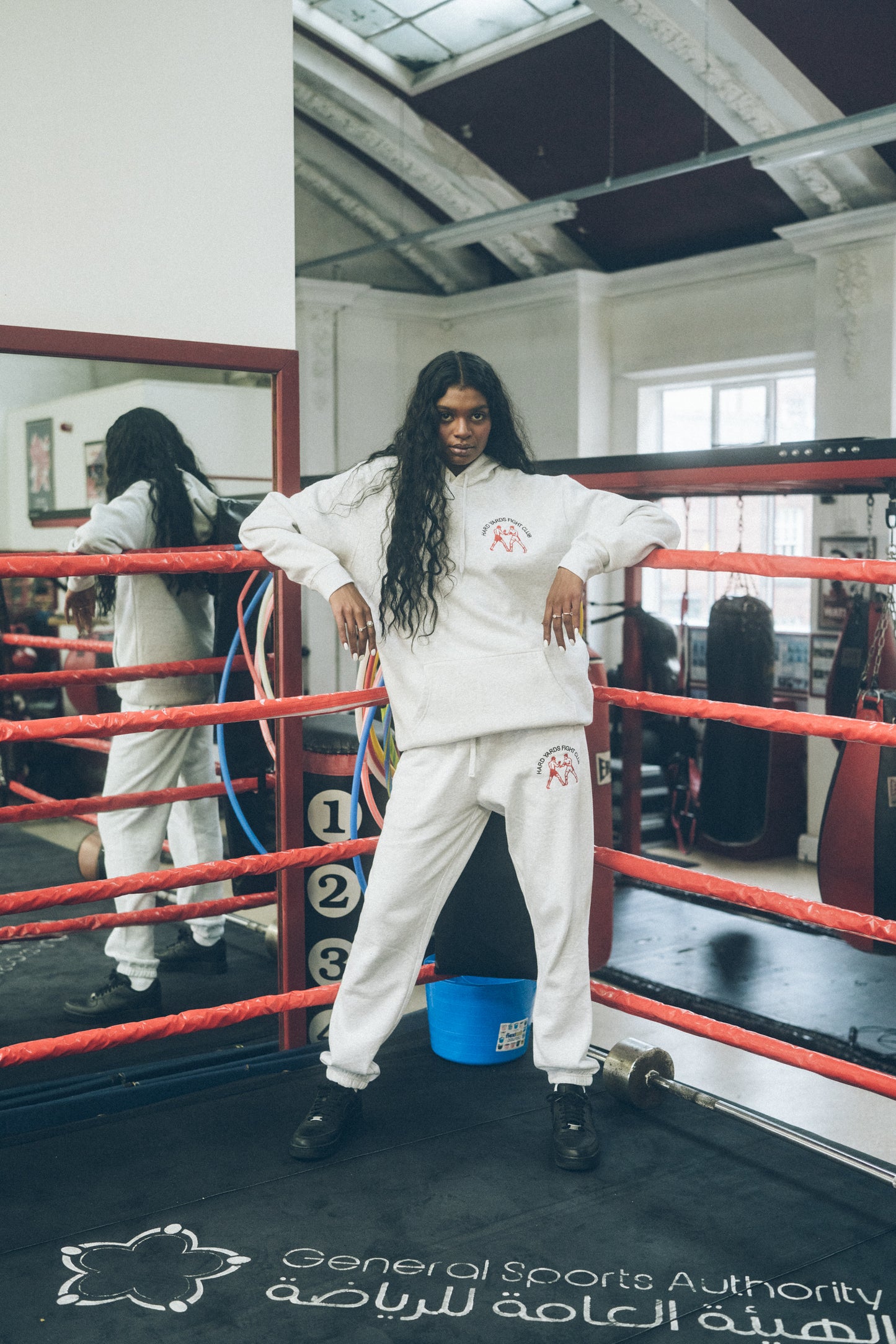 Vice 84 'Hard Yards Fight Club' Embroidered Hoodie - Ash