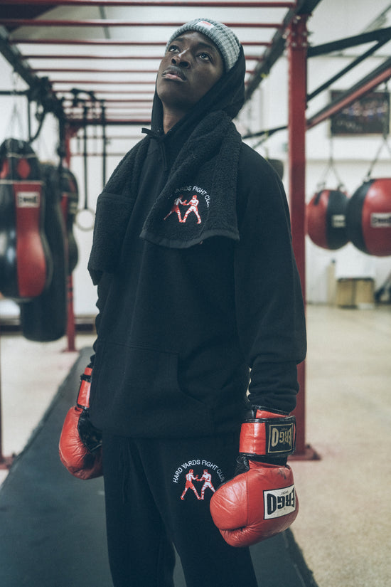 Vice 84 'Hard Yards Fight Club' Embroidered Hoodie - Black