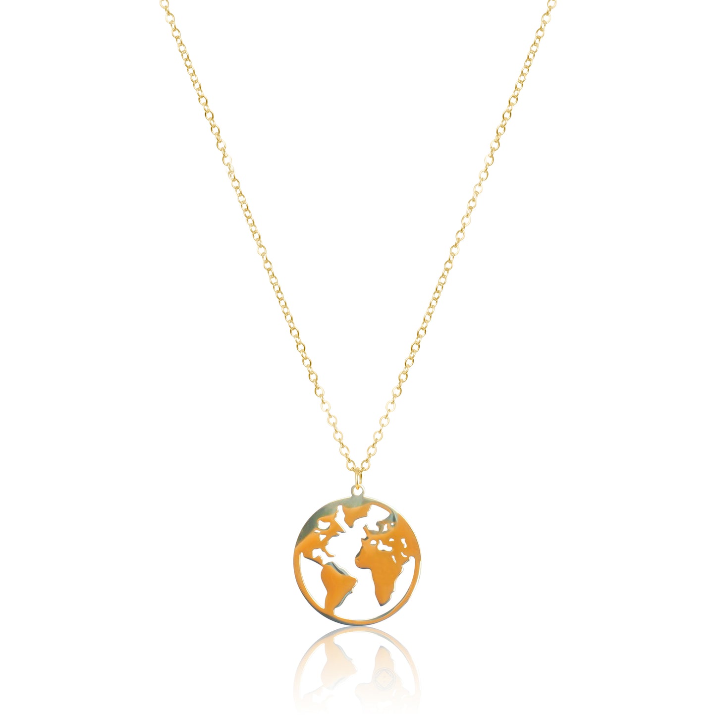 Earth Pendant Necklace - Silver / Gold