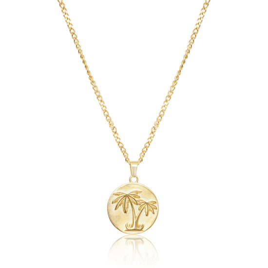 Palms Pendant Necklace - Silver / Gold