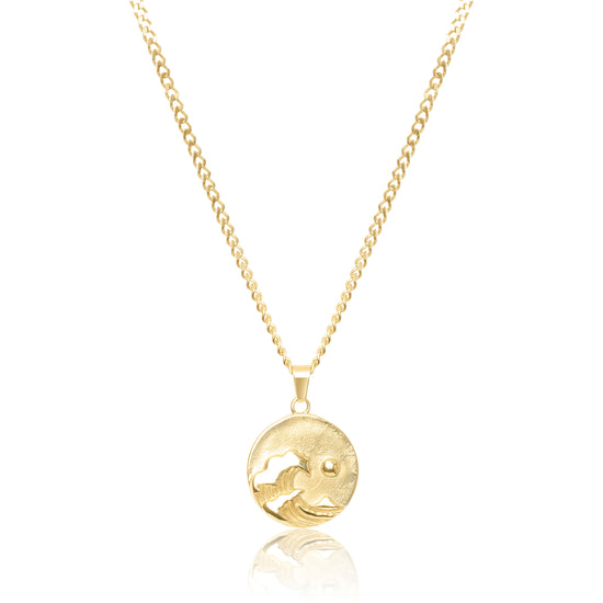 Waves Pendant Necklace - Silver / Gold