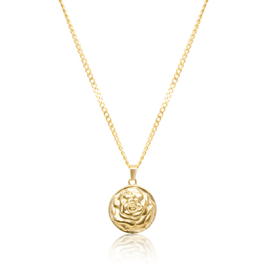 Rose medallion necklace hotsell