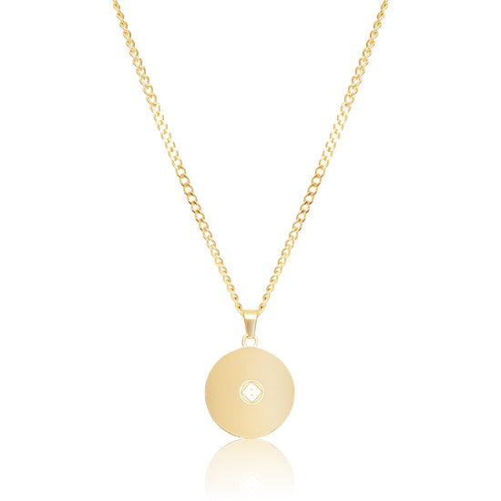 Compass Pendant Necklace - Silver / Gold