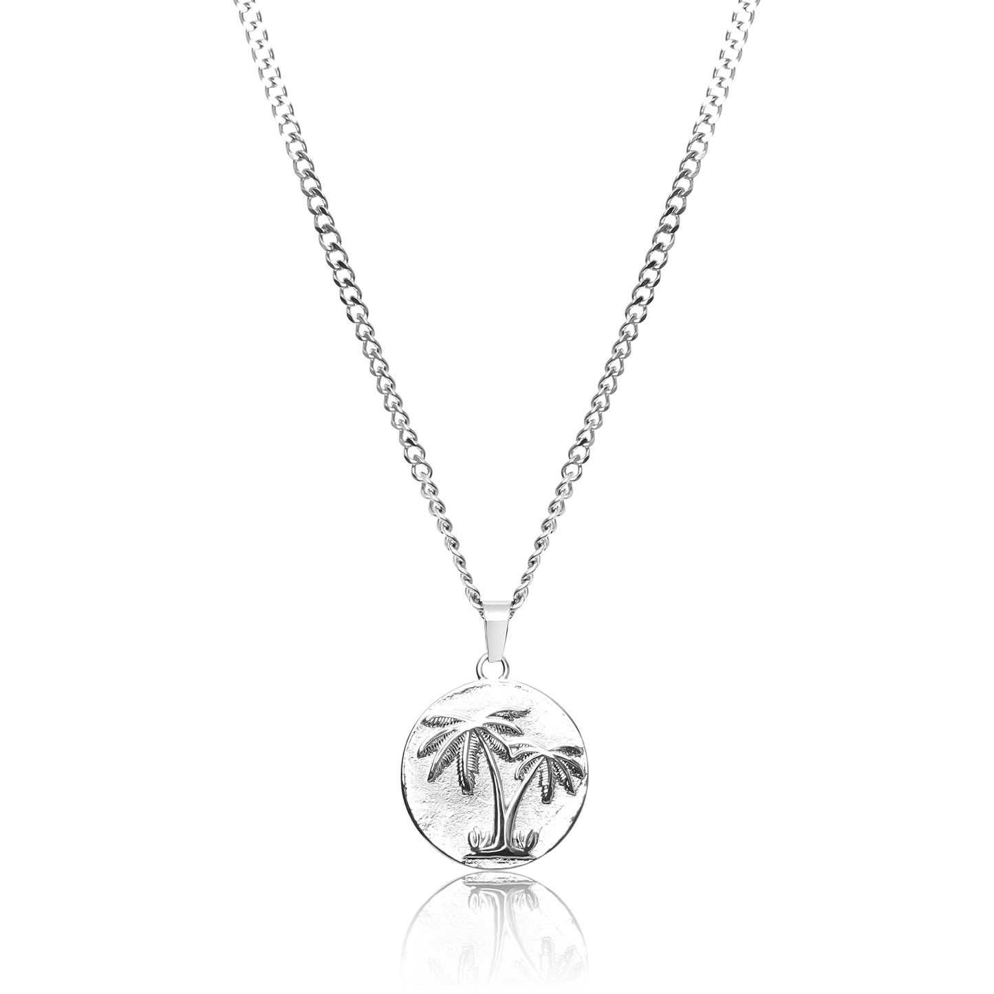 Palms Pendant Necklace - Silver / Gold