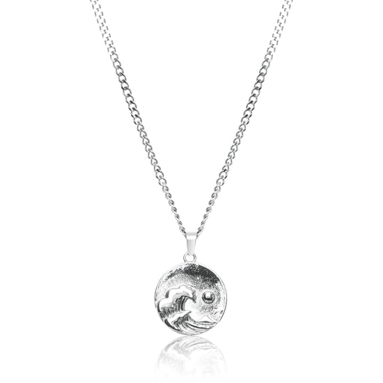 Waves Pendant Necklace - Silver / Gold