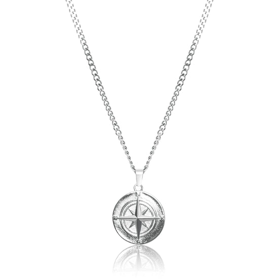 Compass Pendant Necklace - Silver / Gold