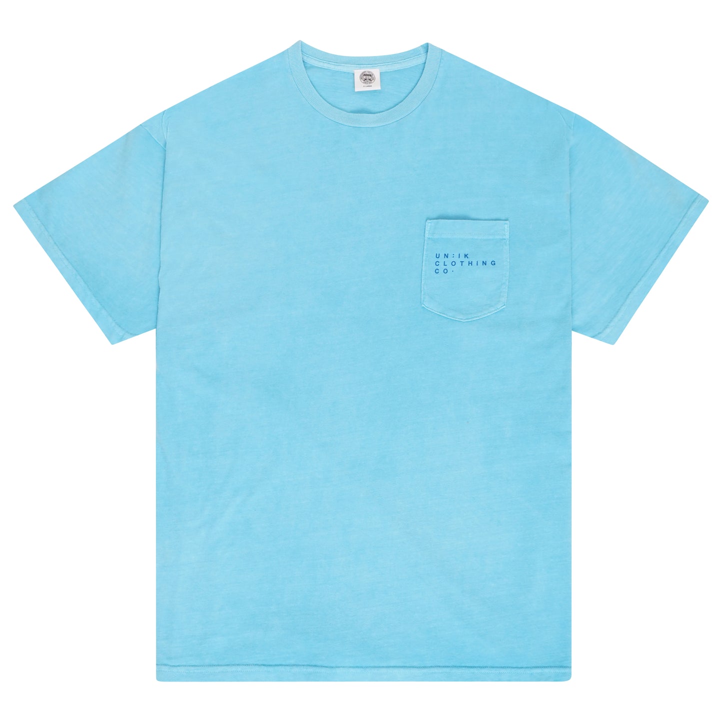 Essentials 'Sets' Vintage Washed Pocket Tee - Lagoon