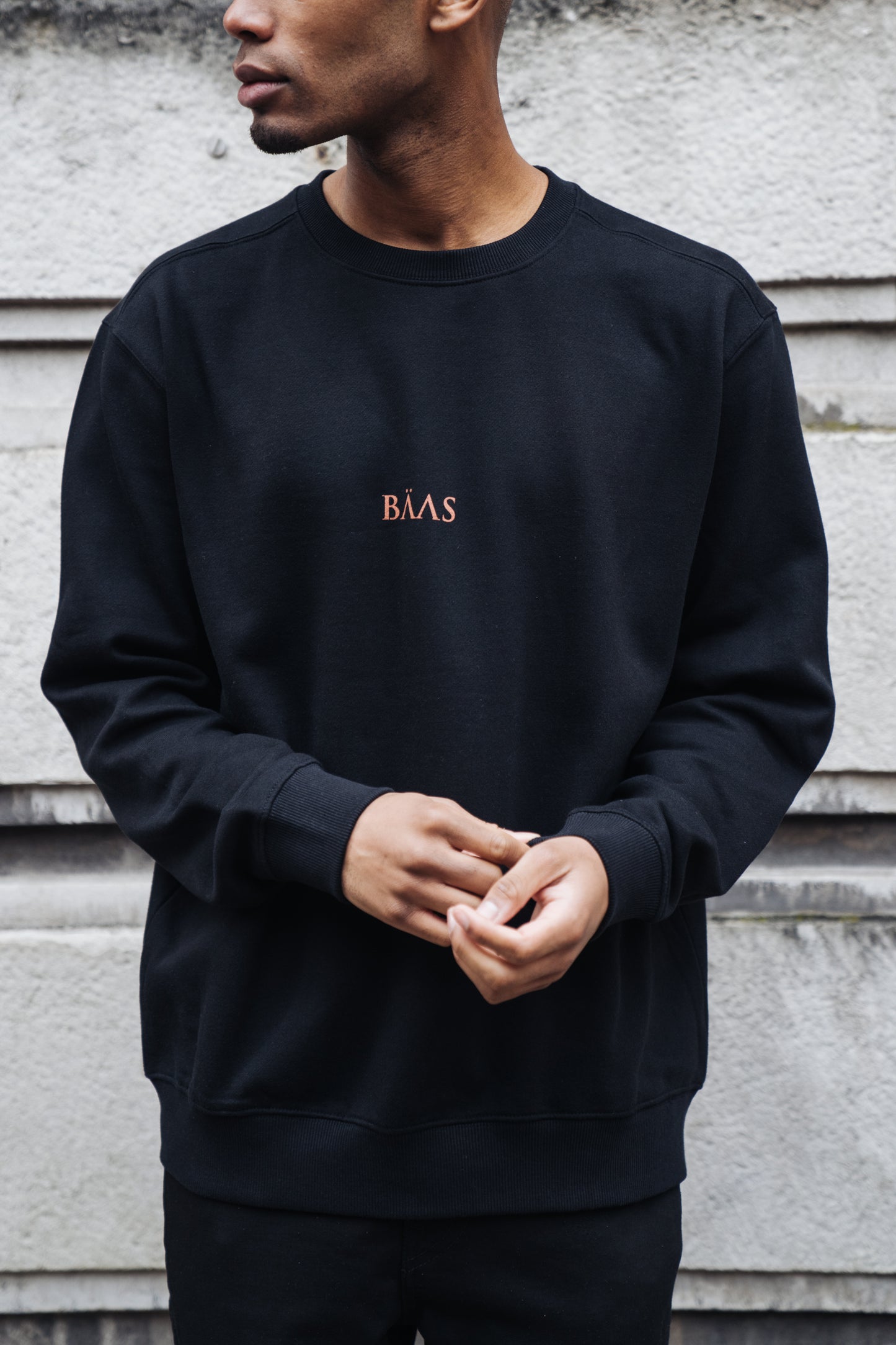 BÄAS 'Sashiko' Black Sweater
