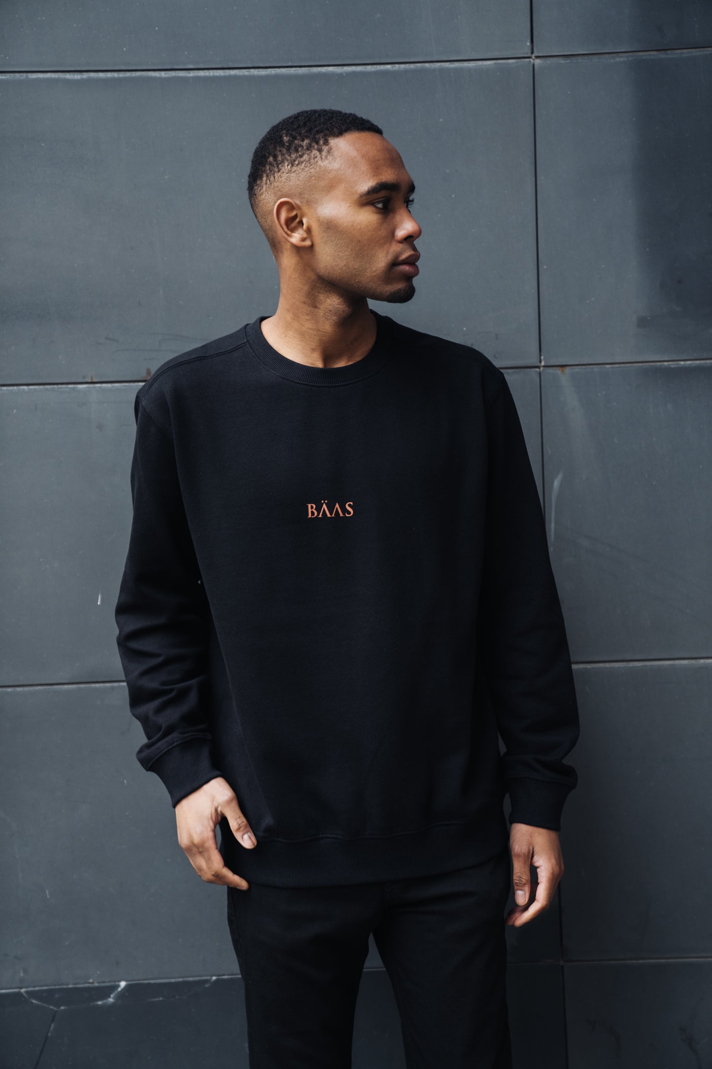 BÄAS 'Sashiko' Black Sweater