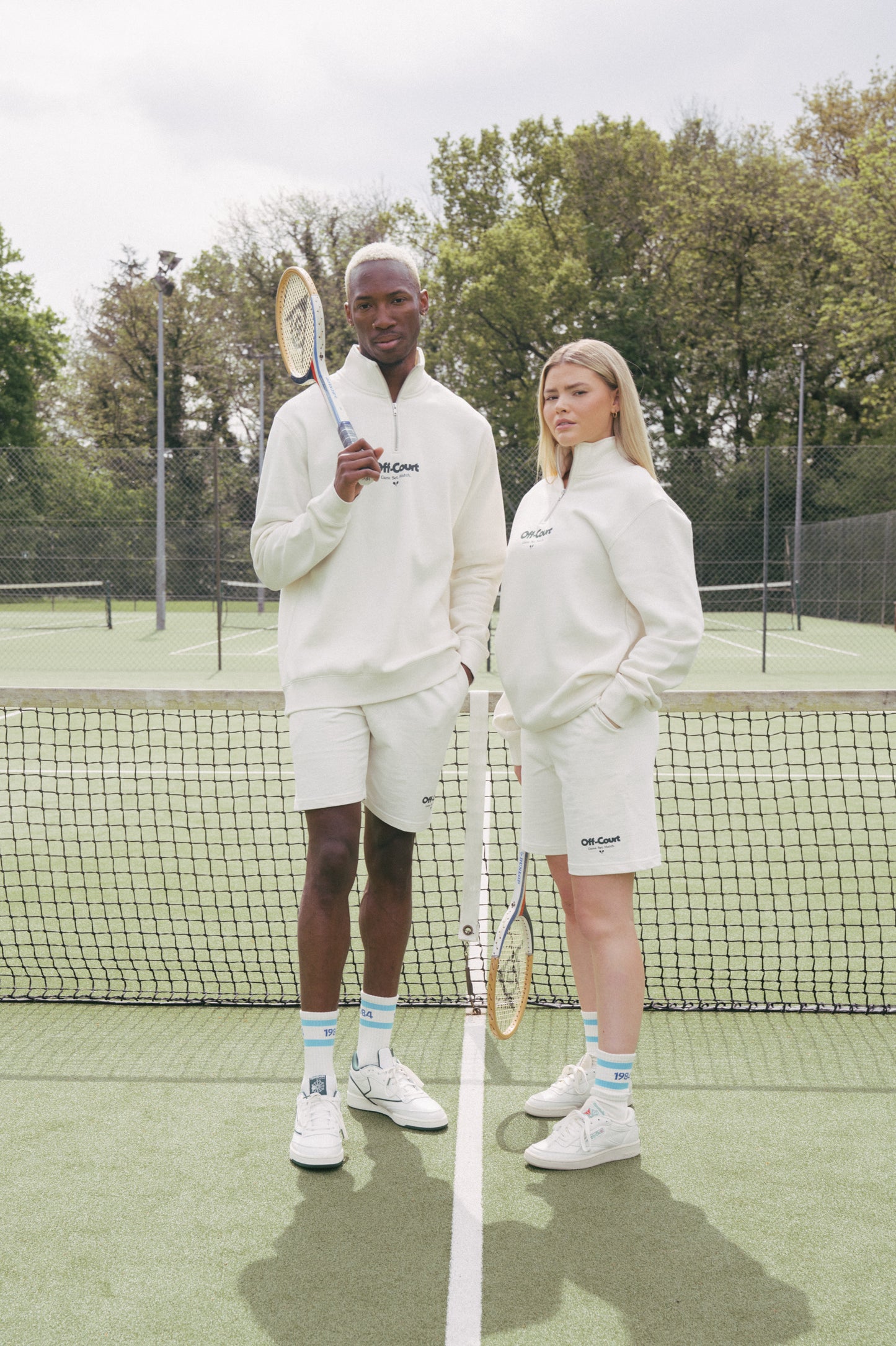 Vice 84 'Off-Court GSM' 1/4 Zip Sweater - Ecru