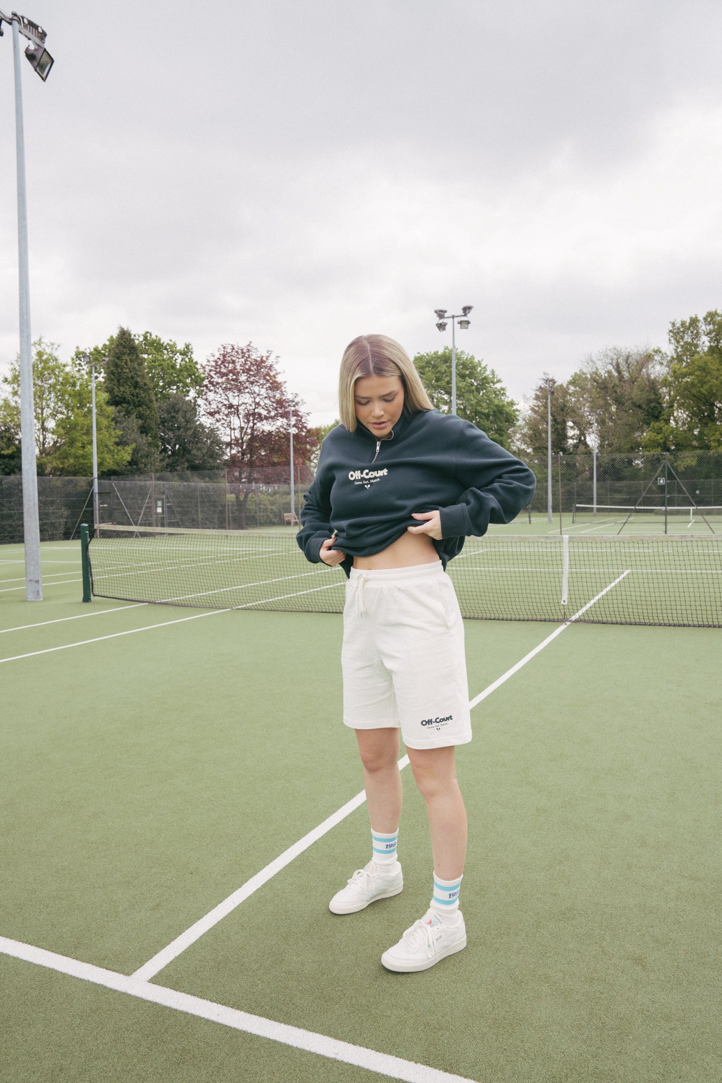 Vice 84 'Off-Court GSM' Jogger Shorts - Ecru
