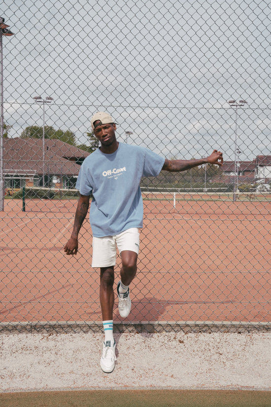 Vice 84 'Off Court GSM' Vintage Washed Tee - Sky