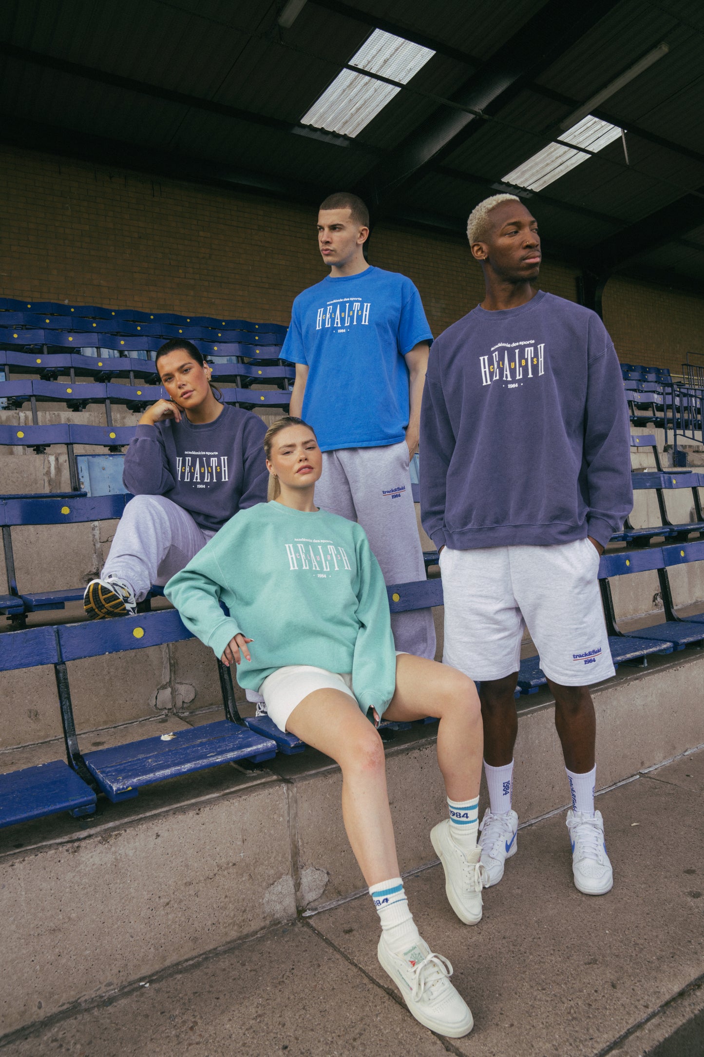 Vice 84 'Health Clubs' Vintage Washed Tee - Cobalt Blue