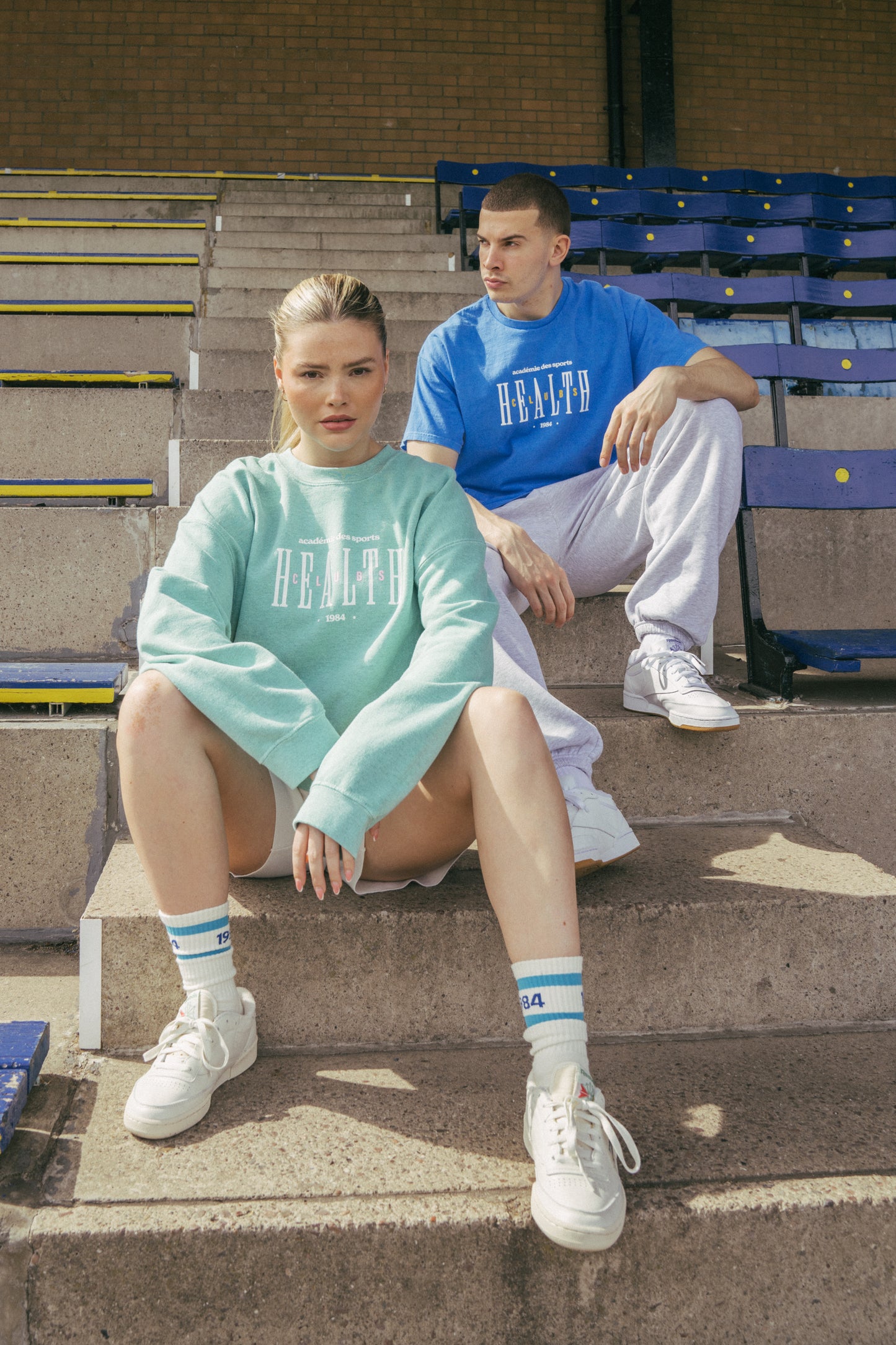 Vice 84 'Health Clubs' Vintage Washed Tee - Cobalt Blue