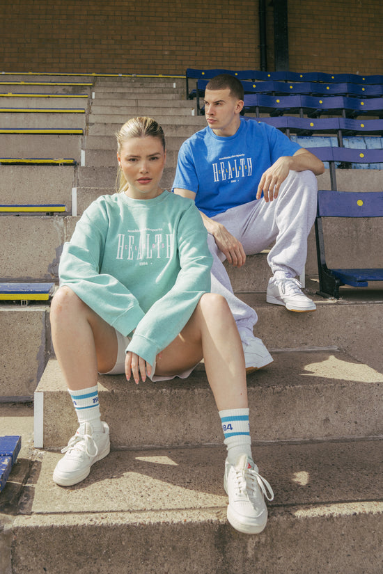 Vice 84 'Health Clubs' Vintage Washed Tee - Cobalt Blue