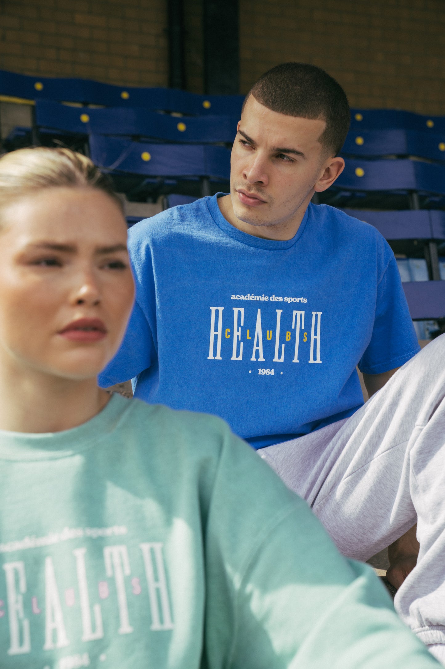 Vice 84 'Health Clubs' Vintage Washed Tee - Cobalt Blue