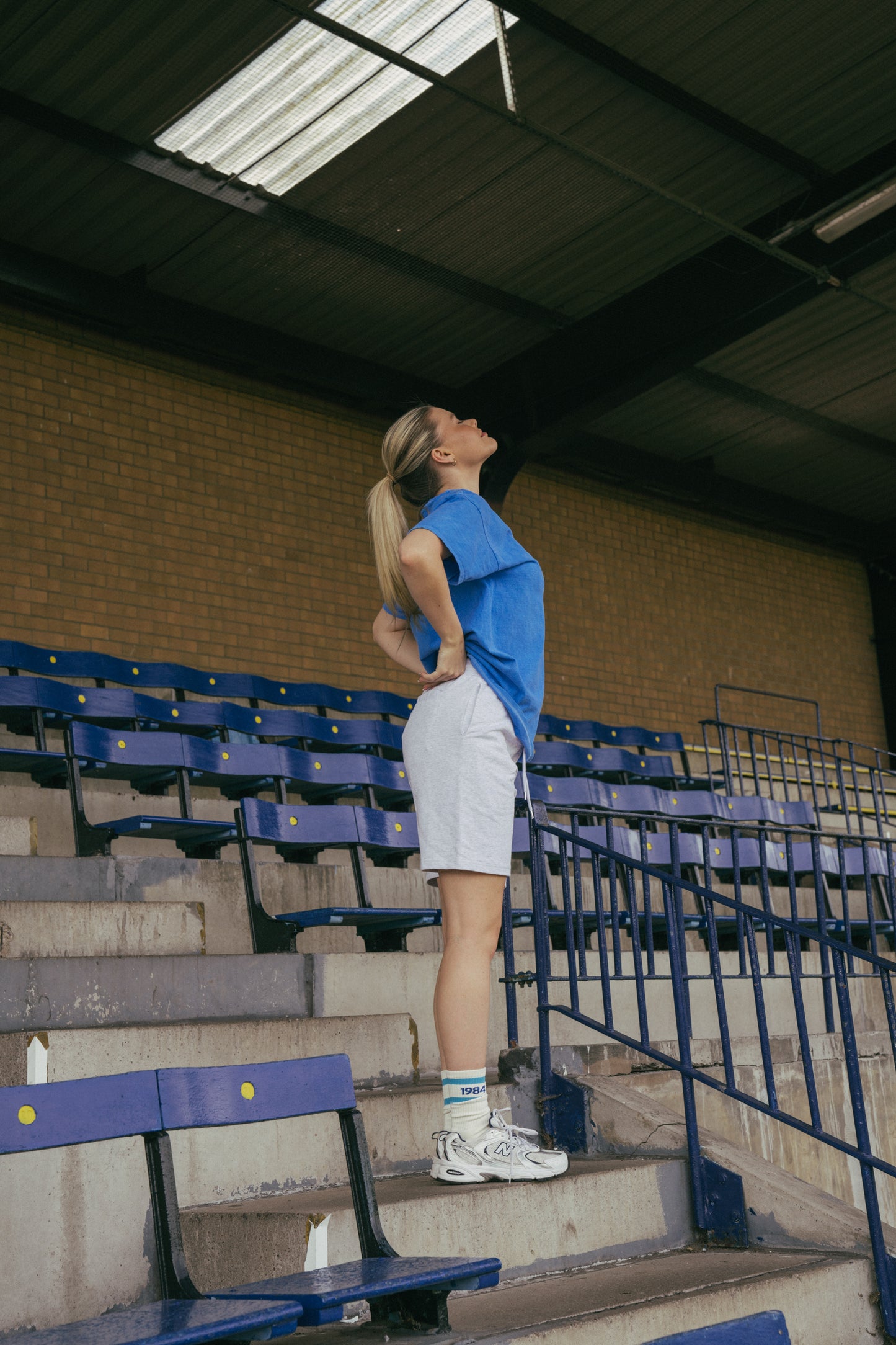 Vice 84 'Health Clubs' Vintage Washed Tee - Cobalt Blue