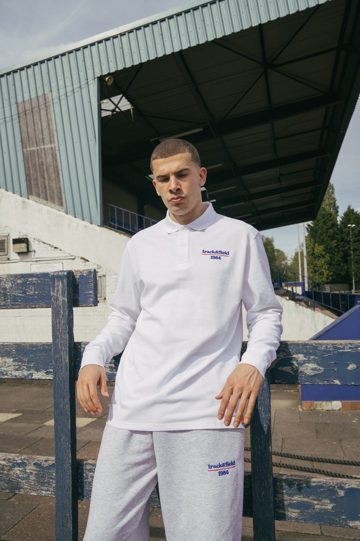 Vice 84 'Track&Field' Organic Longsleeve Polo - White
