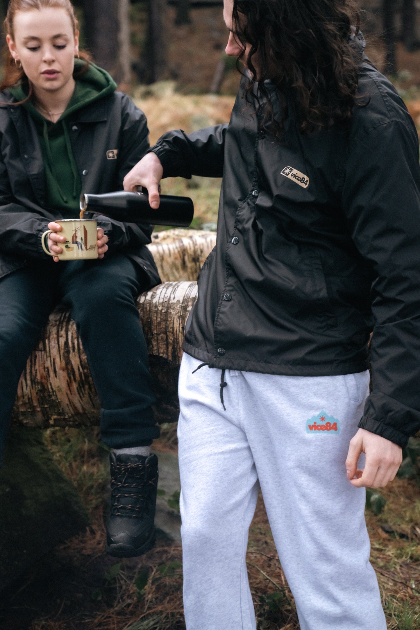 Vice 84 'Woodland' Coach Jacket - Black