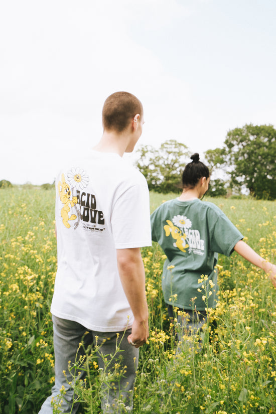 ACID LOVE 0.06 'Other Side' Tee - Vintage Washed Teal