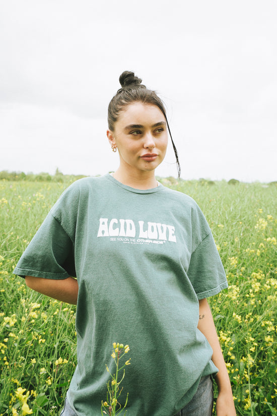 ACID LOVE 0.06 'Other Side' Tee - Vintage Washed Teal